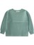 Oversize Waffle Mevsimlik T-Shirt 2-14 Yaş Yeşil 1