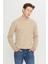Standart Fit Normal Kesim Bisiklet Yaka Jakarlı Triko Kazak 1