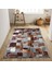 Gümüş Dana Derisi Patchwork Halı, El Dokuma Kaymaz Tabanlı Halı, Lüks Dekorasyon Halısı 1