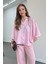 Romi Pembe Desenli Yarım Kol Gömlek 1