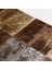 Doğal Kahverengi Dana Derisi Patchwork Halı – El Yapımı Hakiki Deri Lüks Ev Dekorasyonu Halısı 4