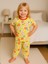 Kız Çocuk Pamuklu Meyve Desenli Kısa Kol Pijama Takımı 1
