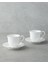 Beyaz Porselen 4 Parça Çay Fincanı Takımı, 180 Ml, 2 Kişilik, Şık ve Zarif Tasarım 1