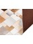 Dana Derisi Patchwork Halı – Kahve Tonlu El Yapımı Modern Salon Halısı 4