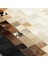 Bej Kahverengi Gerçek Dana Derisi Halı – El Yapımı Patchwork Deri Halı Tasarımı 5
