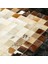 Bej Kahverengi Gerçek Dana Derisi Halı – El Yapımı Patchwork Deri Halı Tasarımı 3