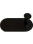 Askılık Yapışkanlı Thincal Oval Tekli Mat Siyah Rengi Pakette 4 Adet 4