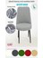 Gri Jakarli Kumaş Oval Sandalye Kılıfı, 6'lı Set, Şık ve Rahat Kullanım. 1