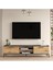 Best Tv Ünitesi 2'li Set Orta Sehpa Metal Ayaklı Çam Bes5-Aa 4