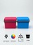 Rainbow 2'li Mavi Pembe Kare Kova Piknik Sepeti Meyve Kovası 1