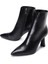 Kadın Siyah Fermuarlı Ince Topuklu Deri Bot 25WFD130718 3