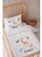 %100 Pamuk Saten Bebek Yatak Nevresim Seti 100X150 Safari Beyaz 1