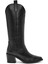 Kadın Siyah Kalın Topuklu Deri Kovboy Çizme 25WFD1525FT 1