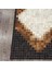 Doğal Kahverengi Bej Dana Derisi Patchwork Halı – Ortası Baklava Desenli El Yapımı Salon Halısı 3