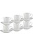 6 Kişilik 90 ml Beyaz Kahve Fincan Takımı, Şık ve Kullanışlı Set 3