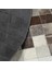 Gri Patchwork Yuvarlak Dana Derisi Halı – El Yapımı Doğal ve Modern Salon Halısı 5