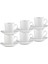 Beyaz 6 Kişilik 90 ml Kahve Fincan Takımı, Şık ve Zarif Tasarım 3