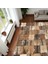 Açık Kahverengi El Yapımı Oğlak Derisi Patchwork Halı, Modern Ev Dekorasyın Halısı 5