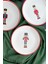 6'lı Kırmızı Porselen Pasta Tabağı Takımı, 21 Cm, Kurşun Asker Tasarımı 2