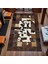 El Yapımı Patchwork Halı – Kahverengi Siyah Beyaz Renkli Doğal Dana Derisi Halı 4