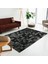 Siyah Doğal Dana Derisi Patchwork Halı – El Dokuma Hakiki Deri Kaymaz Salon Halısı 2
