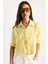 Kadın Bağlama Detaylı Kolları Büzgülü Müslin Crop Gömlek 1