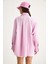 Kadın Düşük Omuz Oversize Basic Bürümcük Gömlek 8