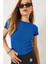 Kadın Fitilli Kaşkorse Basic T-Shirt 5