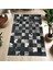 El Yapımı Siyah Beyaz Patchwork Halı – Doğal Dana Derisi Şık Yatak Odası Halısı 1