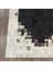 Doğal Dana Derisi Patchwork Halı – Siyah Bej Renkli El Yapımı Modern Ortam Halısı 2