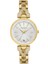 DK.1.AG1404.03 Taşlı Tasarım Çelik Kordon Çelik Kasa 3 Atm Suya Dayanıklı Altın Renk Kadın Kol Saati 1