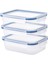 Şeffaf Plastik Saklama Kabı Seti, 1,0 Lt, Kare ve Dikdörtgen, 3 Parça 1