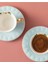 Açık Mavi 4'lü Bone China Kahve Fincan Takımı, 2 Kişilik 2