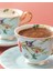 Açık Mavi 4'lü Bone China Kahve Fincan Takımı, 2 Kişilik 3
