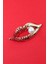 Incili Gold Lips Broş. Yaka Iğnesi Dudaklı Broş. Taşlı Tasarım Dudak Broş. Kadın Broş. Dudak Broş. 3
