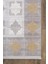 Trend TR008A Gri Halı Gold Detaylı Klasik Geometrik Desenli Akrilik Yumuşak Salon Halısı 5