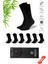 Siyah Renk Yazlık Soket Erkek Bambu Çorap 6'lı Set Battal - 45-47 1