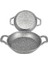 Döküm Granit Sahan Seti, 2 Parça, Kapaksız, 18-20 Cm, Şık Gri Renk 1