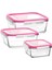 Pembe 3'lü Saklama Kabı Seti, Pratik ve Şık Mutfak Gereçleri 2