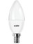 8.5W LED Mum Ampul - E14 Duy, 810 Lümen, 3000K Sarı Işık, 60W Eşdeğer, 3 Lü Paket, Opal Dekoratif Ampul, Dimmer Uyumlu Değil,%86 Enerji Tasarrufu, 99X37 mm (Sarı) 3
