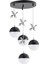 Kelebek 4'lü Siyah Modern Lüx Ledli Modern LED Avize 4