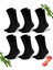 Bambu Kışlık Erkek Siyah Çorap 6 Çift Siyah Kutulu 4