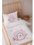 %100 Pamuk Saten Bebek Yatak Nevresim Takımı, Çiçekli, Pembe, Gökkuşağı, 100X150 1