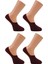 Erkek Bambu Premium Babet Çorap 4'lü Set Bordo 3