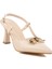 Krem Kadın Abiye Ayakkabı PC-54663 Z 1