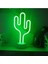 Turkuaz Kaktüs Neon LED Masa Lambası, Dekoratif ve Işıltılı Tasarım 1