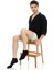 Bambu Erkek Premium Patik Siyah Çorap 6'lı Set 3