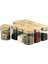 12'li Bambu Kapaklı Kare Baharatlık Kavanozlar, Vakumlu, Şık ve Kullanışlı 6X8CM Set 4