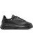 Erkek Siyah Bağcıklı Kalın Tabanlı Deri Sneaker 25WFD675318 1