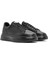 Erkek Siyah Bağcıklı Kalın Tabanlı Deri Sneaker 25WFD675318 3